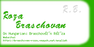 roza braschovan business card